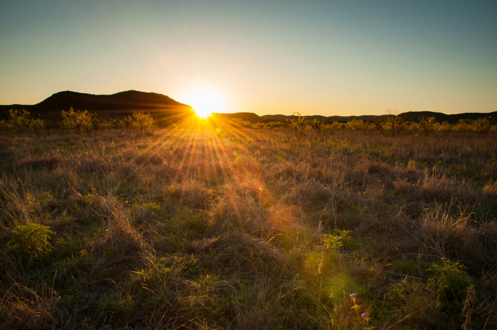 the sun setting over Hudspeth County 