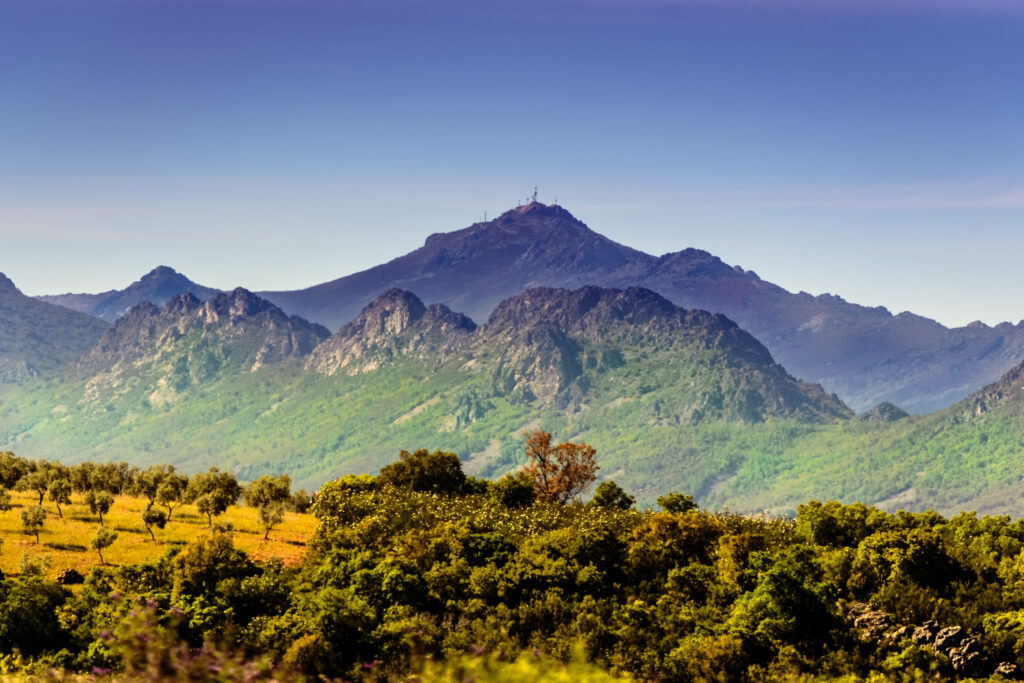Scenic View Of Mountains Against Clear Sky