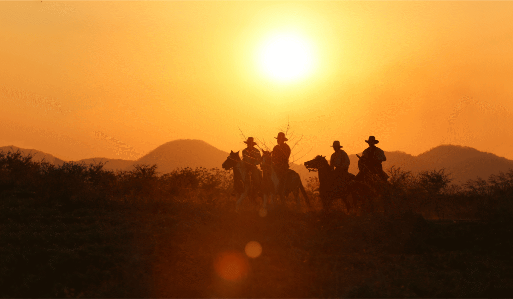Cowboys on a ranch