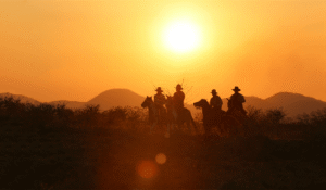 Cowboys on a ranch